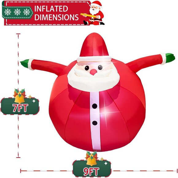 🆕9FT Christmas Inflatables Santa Claus Decoration for Indoor Outdoor Decor - Picture 6 of 10